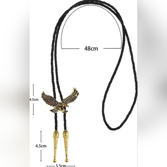New eagle bolo tie. Silver available.  Other styles available. - Picture 3 of 3